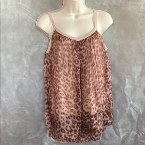 Leopard Print Adjustable Strap Tank